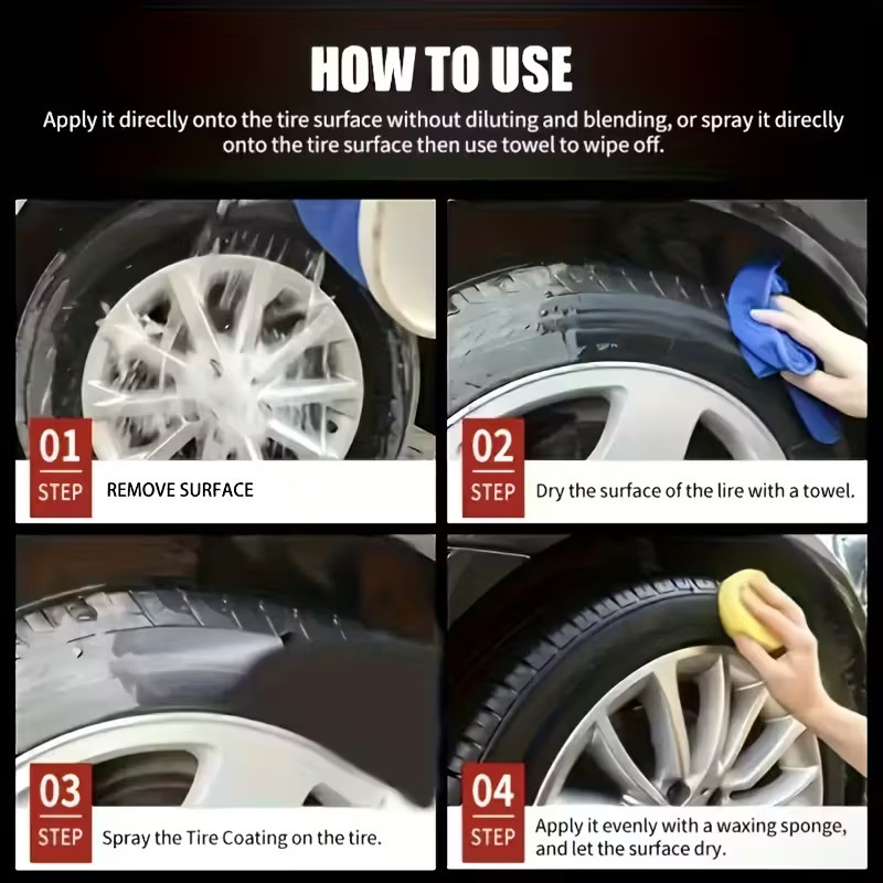 🚗LAST DAY BUY 2 GET 1 FREE! ✨ Car Tire & Plastic Trim Renewal Paste – Restores Shine, Prevents Cracking & Easy Application 🛞 2