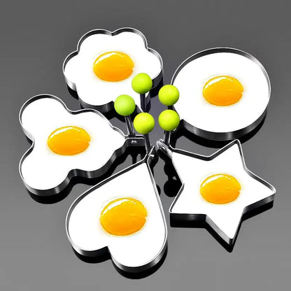 【Includes a secret edition🤣】Stainless Steel Fried Egg Molds - Set of 5\6