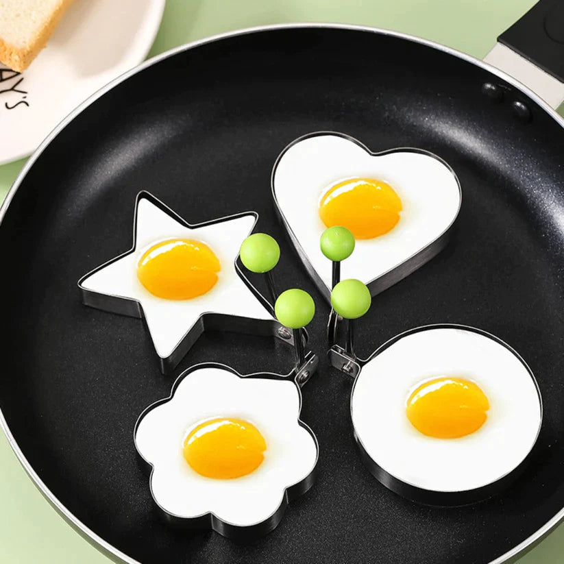 【Includes a secret edition🤣】Stainless Steel Fried Egg Molds - Set of 5\6