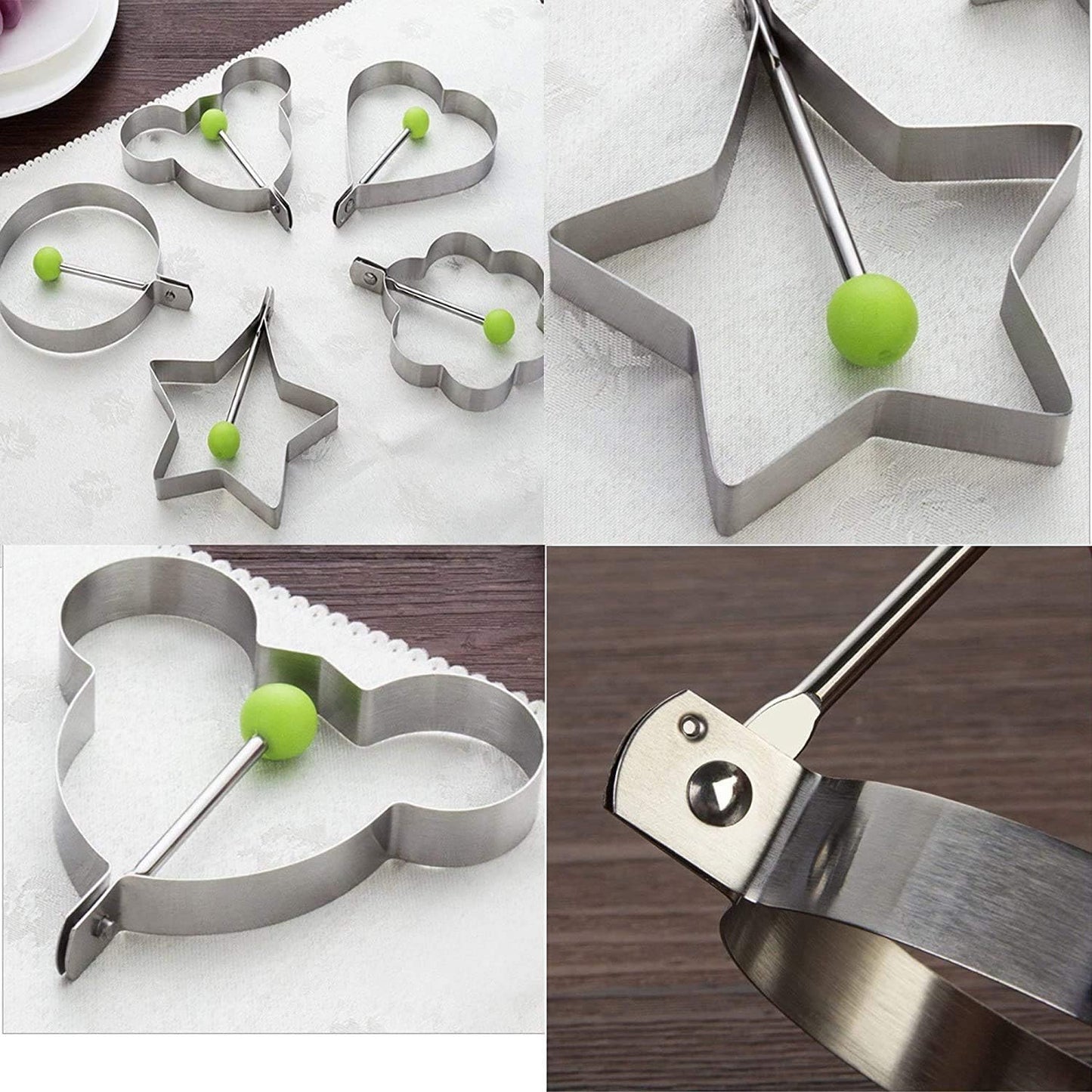 【Includes a secret edition🤣】Stainless Steel Fried Egg Molds - Set of 5\6