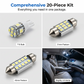 🚗 Car Lighting Kit: Includes roof lights, T10 parking lights, dual-tip reading lights, license plate lights, and interior lights
