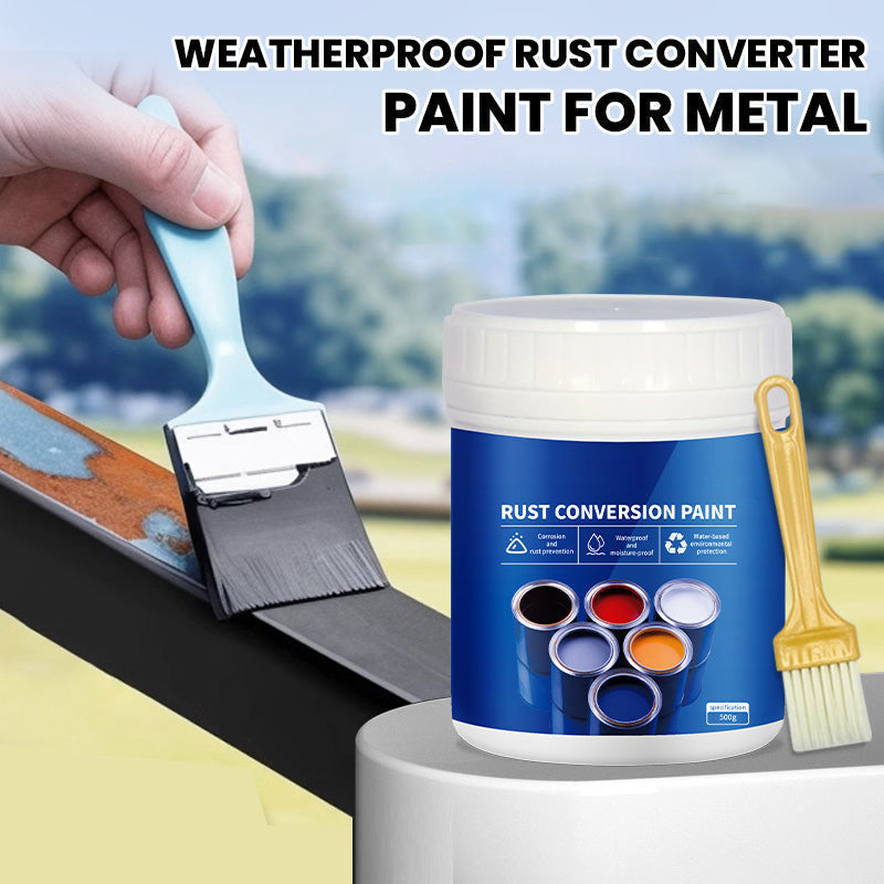 🛡️ 50% OFF NOW! &Buy More Save More🎨 Weatherproof Rust Converter Paint – Turns Rust into Paintable Surface, Stops Corrosion & Blocks UV – No Sanding Needed ✨