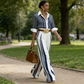 🥳SUMMER HOT SALE🥳💞50K+ SOLD!💥50% OFF! 🔥 Women's Striped Shirt & Wide-Leg Pants 2-Piece Set