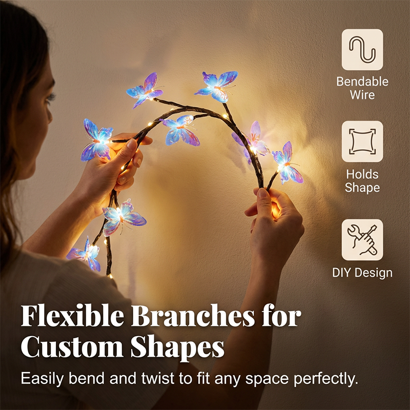 Romantic Butterfly Vine LED Lights
