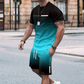🏖️Summer Cool Deal:😎Men's Gradient Color T-Shirt & Shorts Set