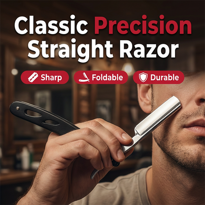 Classic Stainless Steel Folding Straight Razor