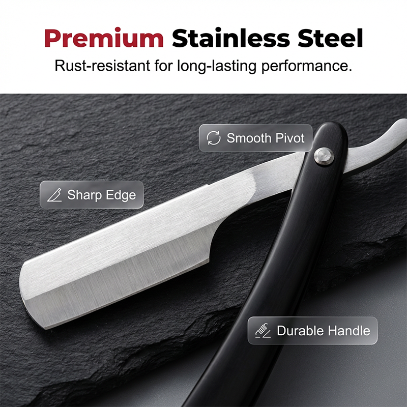 Classic Stainless Steel Folding Straight Razor