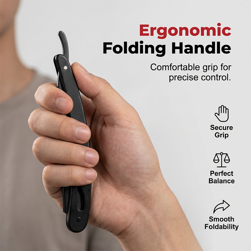 Classic Stainless Steel Folding Straight Razor