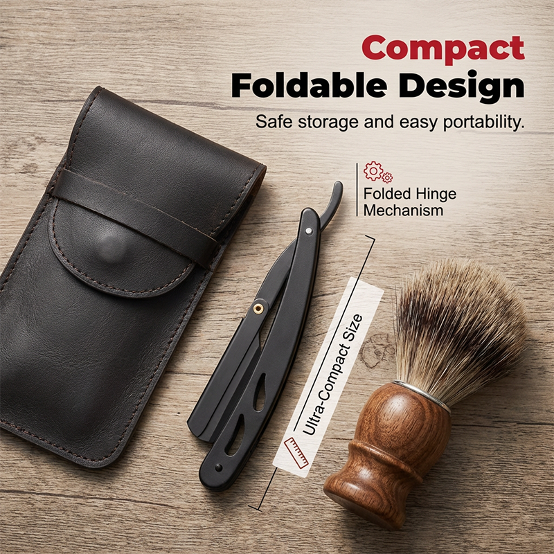Classic Stainless Steel Folding Straight Razor