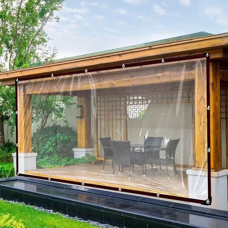🌧️Transparent PE Cover Sheet – Weatherproof Clear Tarpaulin for Balcony, Patio, Greenhouse, Veranda and Garden