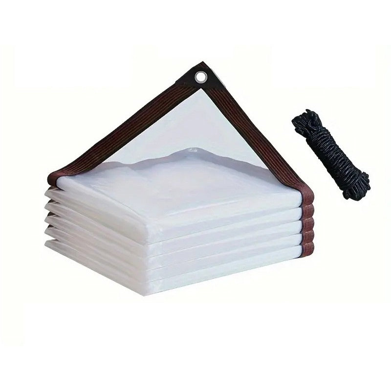🌧️Transparent PE Cover Sheet – Weatherproof Clear Tarpaulin for Balcony, Patio, Greenhouse, Veranda and Garden
