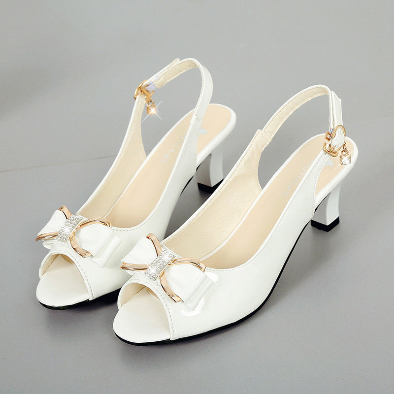 👡 Women's elegant shoes • Open-toe, ankle-strap, medium heel ✨