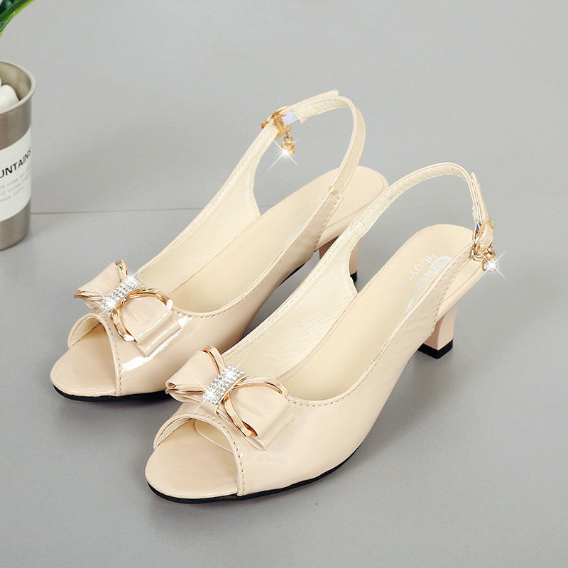 👡 Women's elegant shoes • Open-toe, ankle-strap, medium heel ✨