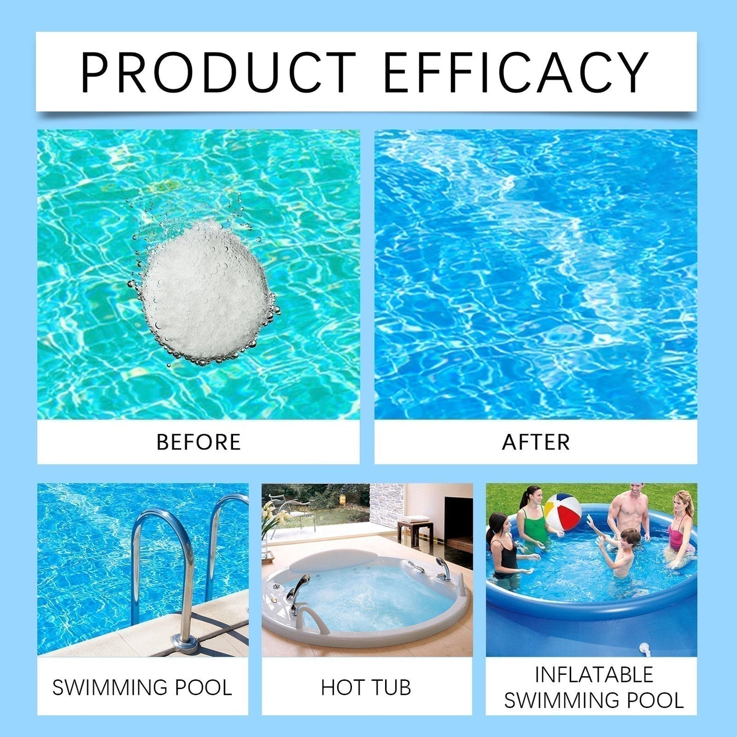 🏊‍♂️ 2026 HOT SALE🥳Pool Cleaning Tablets for Crystal Clear Water – Drop, Dissolve, Dive In! 🌊✨