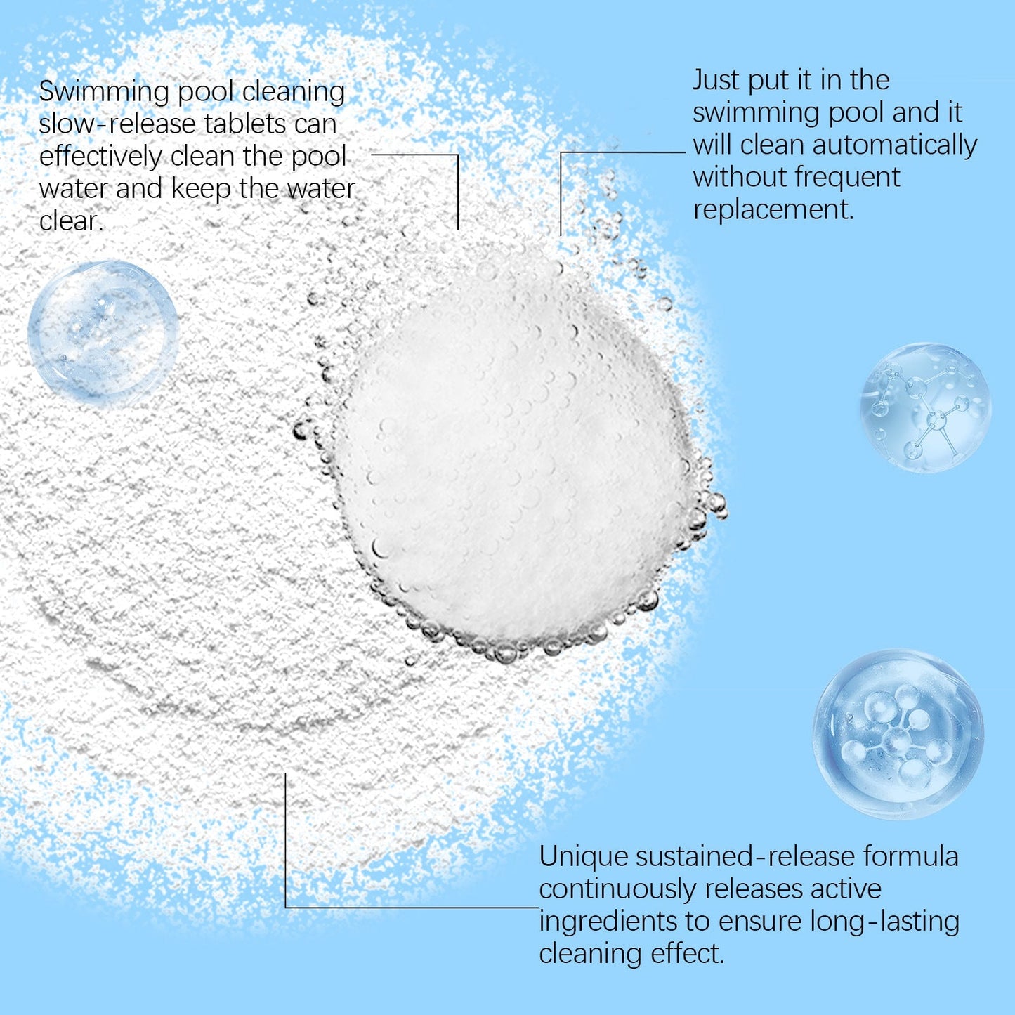 🏊‍♂️ 2026 HOT SALE🥳Pool Cleaning Tablets for Crystal Clear Water – Drop, Dissolve, Dive In! 🌊✨