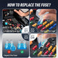 🚗 LIMITED TIME: 50% OFF! 🏆Car Fuse Assortment (300-Piece) | Micro, Mini & Standard Blade Fuses + Fuse Puller | A Must-Have for Your Vehicle