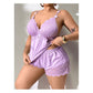 🥳2026 HOT SALE🥳💞50K+ SOLD!👗🌸 68% OFF! Lace Trim Camisole & Shorts Pajama Set – Soft satin-like fabric, adjustable straps & V-neck.