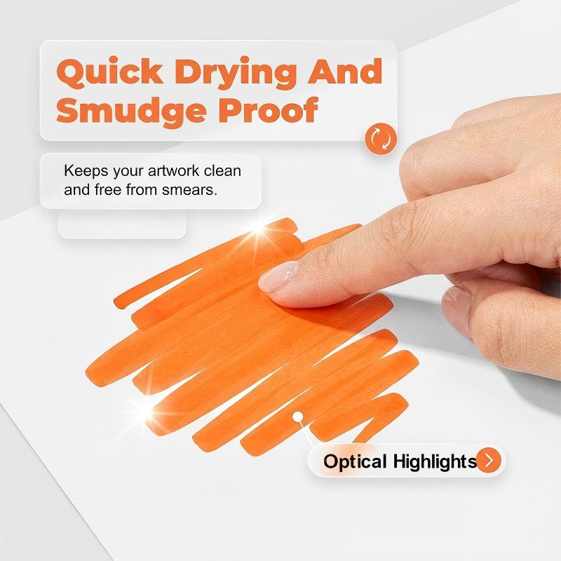 Soft Brush Tip Acrylic Markers Set