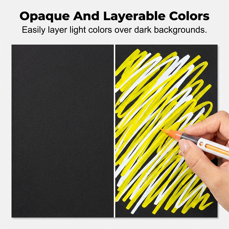 Soft Brush Tip Acrylic Markers Set