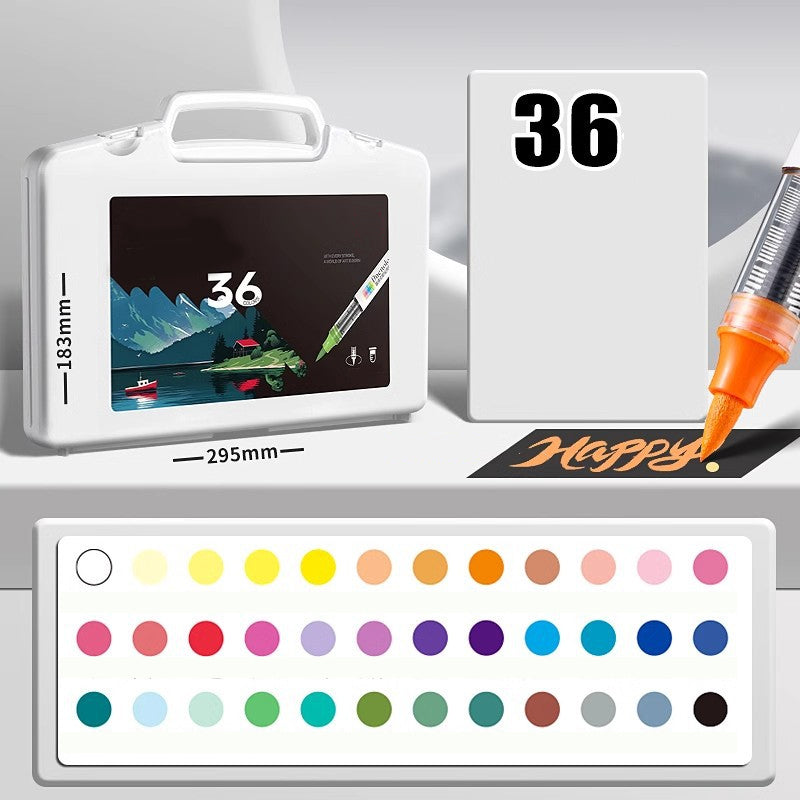 Soft Brush Tip Acrylic Markers Set