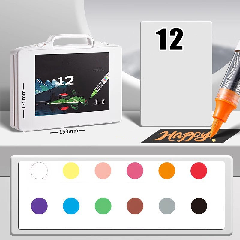 Soft Brush Tip Acrylic Markers Set