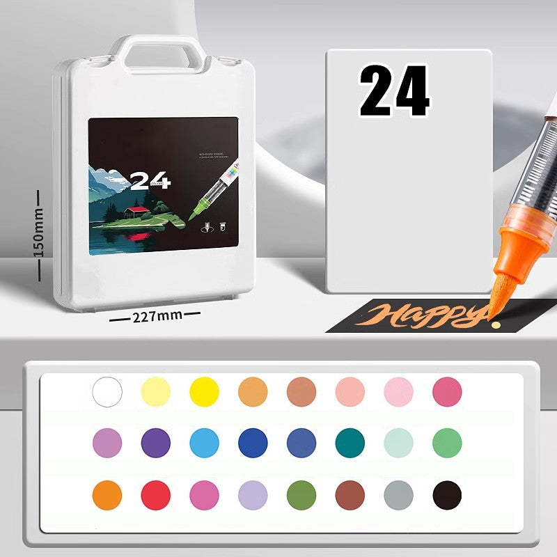 Soft Brush Tip Acrylic Markers Set