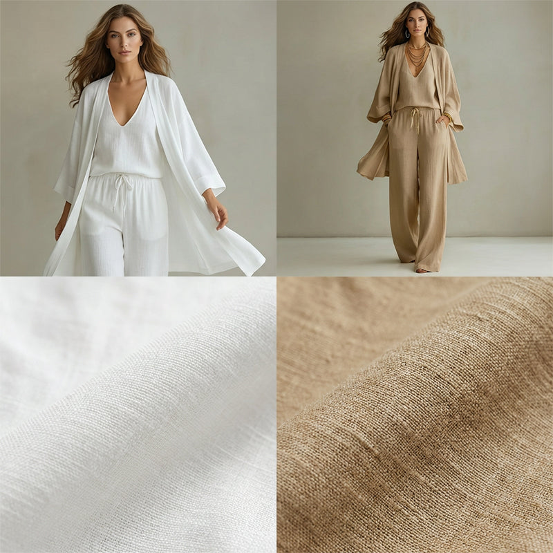 ⏰🔥LIMITED TIME 47% OFF! 🧥 Elegant 3-Piece Set – Wide-Leg Trousers, Inner Top & Cardigan for Effortless Chic 👚👖✨