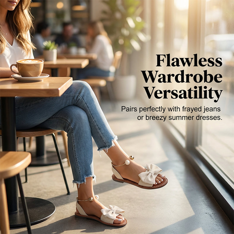 🌺 49% DISCOUNT💐Stylish Pearl Ankle Strap Sandals