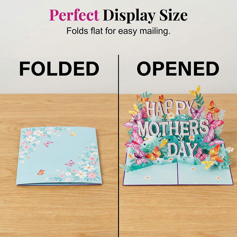 🥳2026 HOT SALE🥳💞50K+ SOLD!💐🎁 45% OFF! 3D Pop-Up Mother‘s Day Card – Intricate laser-cut flowers & butterflies. A keepsake she’ll treasure forever. Make her smile! ✨🌸