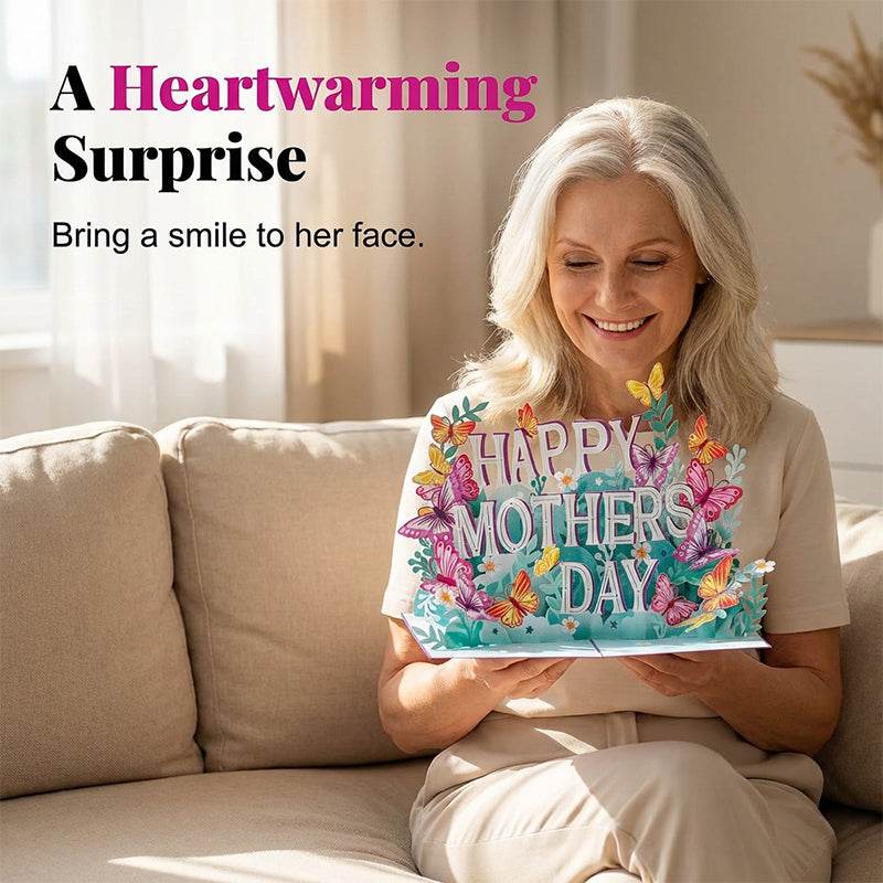 🥳2026 HOT SALE🥳💞50K+ SOLD!💐🎁 45% OFF! 3D Pop-Up Mother‘s Day Card – Intricate laser-cut flowers & butterflies. A keepsake she’ll treasure forever. Make her smile! ✨🌸