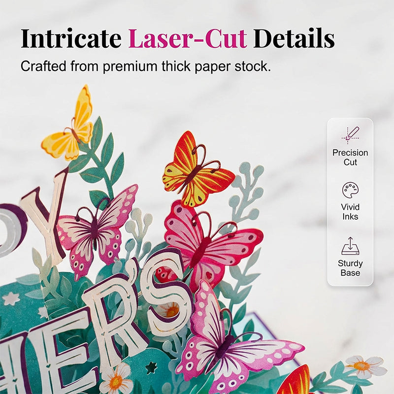 🥳2026 HOT SALE🥳💞50K+ SOLD!💐🎁 45% OFF! 3D Pop-Up Mother‘s Day Card – Intricate laser-cut flowers & butterflies. A keepsake she’ll treasure forever. Make her smile! ✨🌸