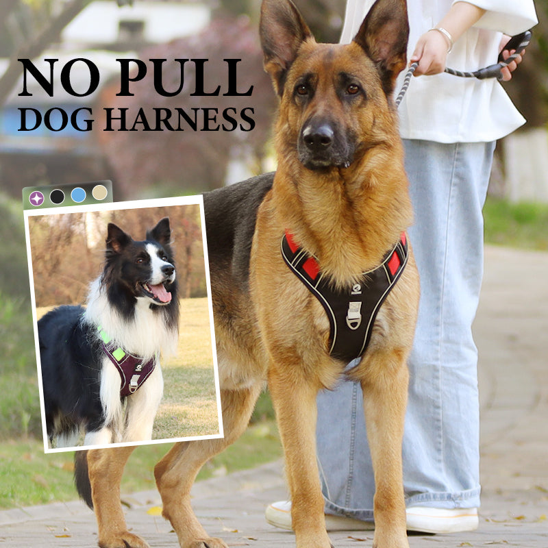 🐶No Pull Dog Harness – Reflective Adjustable Pet Vest Harness for Medium Large Dogs Walking Training