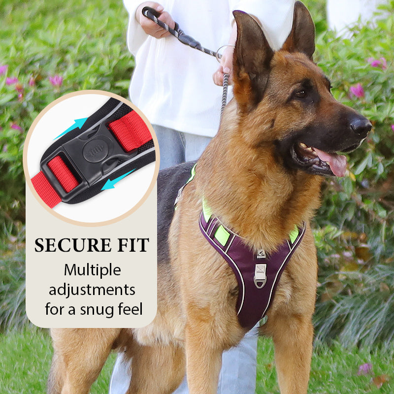 🐶No Pull Dog Harness – Reflective Adjustable Pet Vest Harness for Medium Large Dogs Walking Training