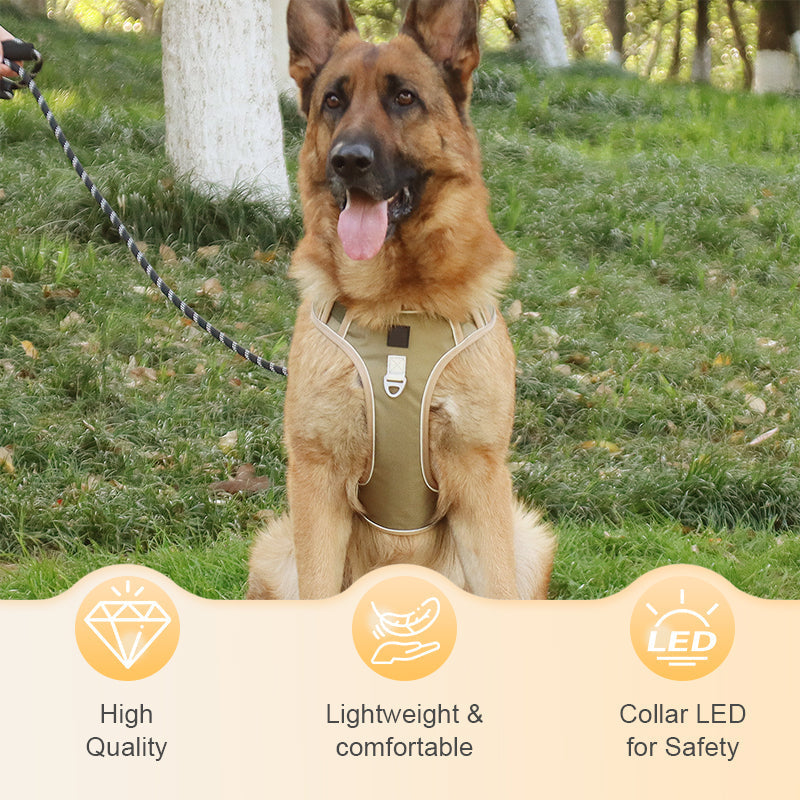 🐶No Pull Dog Harness – Reflective Adjustable Pet Vest Harness for Medium Large Dogs Walking Training