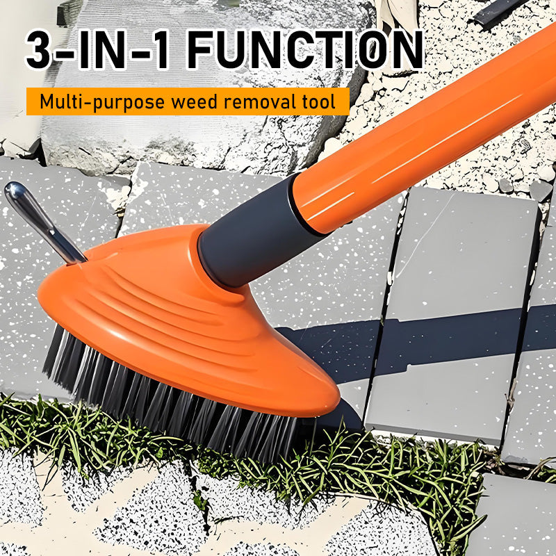🌿 47% OFF NOW!🧹3-in-1 Weed Wire Brush Set – Durable Steel Brushes, Ergonomic Handle & Ideal for Patios, Driveways & Garden Paths 🏡