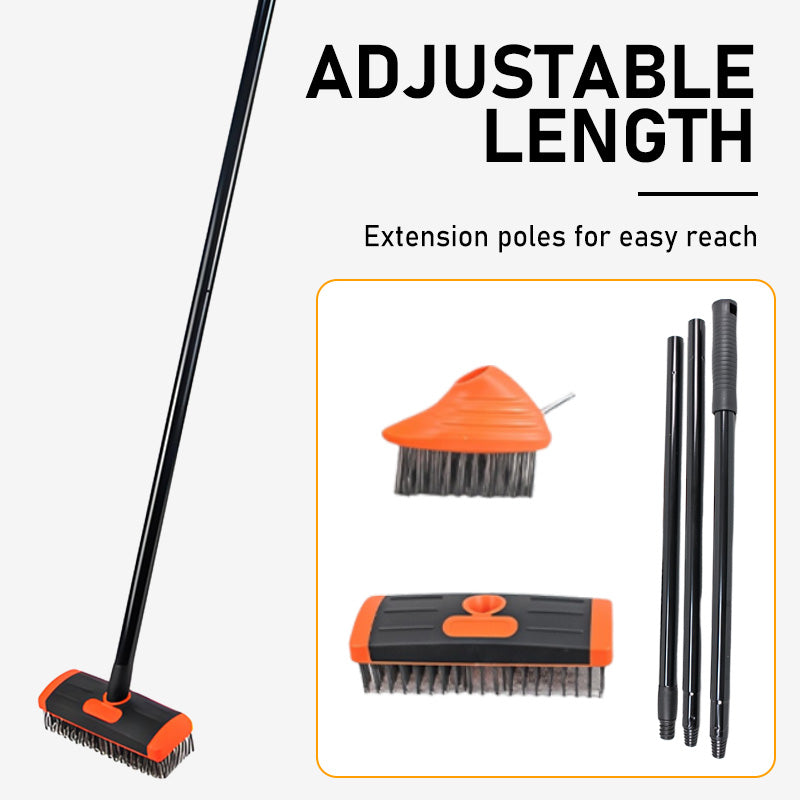 🌿 47% OFF NOW!🧹3-in-1 Weed Wire Brush Set – Durable Steel Brushes, Ergonomic Handle & Ideal for Patios, Driveways & Garden Paths 🏡