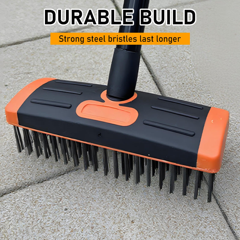 🌿 47% OFF NOW!🧹3-in-1 Weed Wire Brush Set – Durable Steel Brushes, Ergonomic Handle & Ideal for Patios, Driveways & Garden Paths 🏡