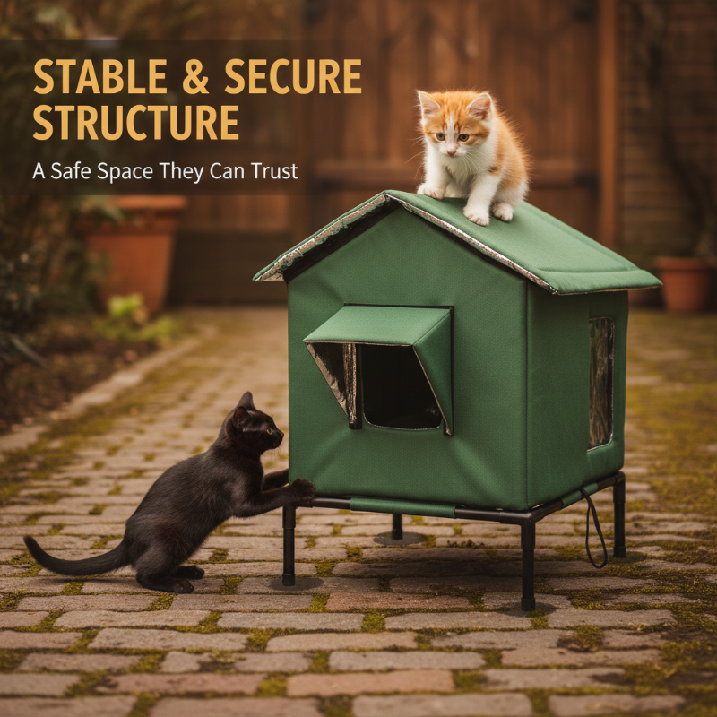⏳ Time-Limited Special ⏰ All-Weather Elevated Outdoor Cat House 🐱– Waterproof, Thermal Lining & Foldable🌧️