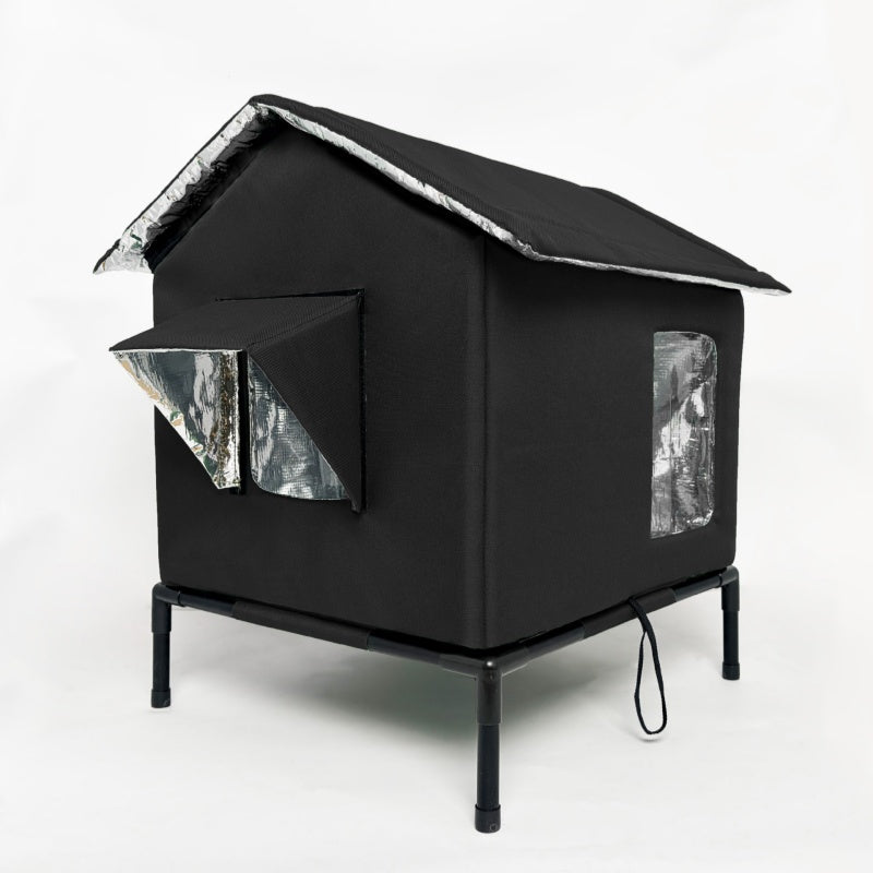⏳ Time-Limited Special ⏰ All-Weather Elevated Outdoor Cat House 🐱– Waterproof, Thermal Lining & Foldable🌧️