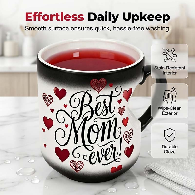 ☕️ Heat-Activated "Best Mom Ever" Color-Changing Mug 💖 The Magic Mug