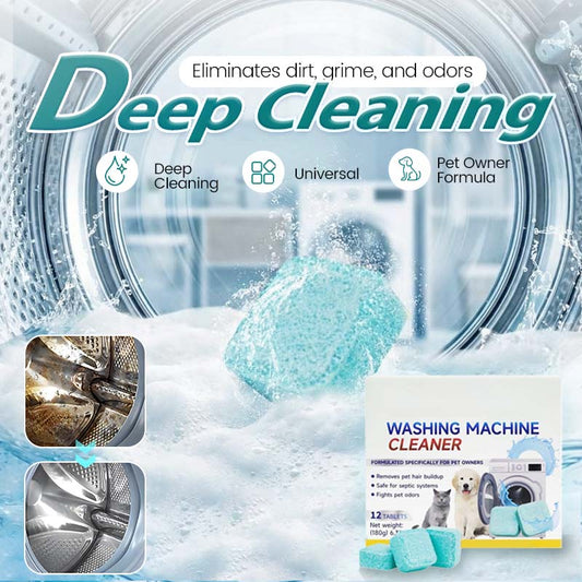 🏆 Last Day Special Price £7.45! 🔥🎁Washing Machine Cleaner – 12 tablets, deep cleans inner tank & pet hair. 🧼