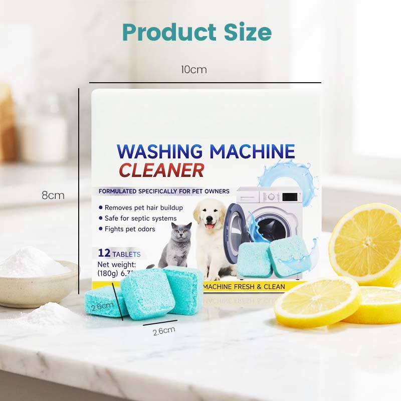 🏆 Last Day Special Price £7.45! 🔥🎁Washing Machine Cleaner – 12 tablets, deep cleans inner tank & pet hair. 🧼