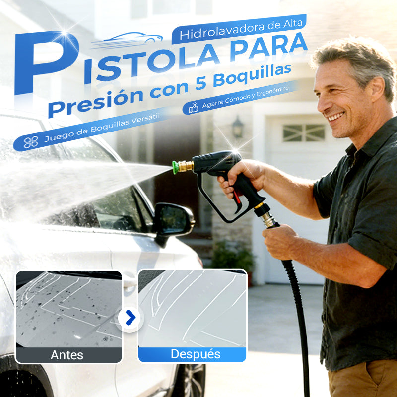 High-Pressure Washer Gun with 5 Nozzles