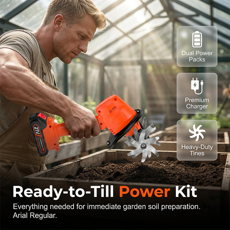 🥳2026 HOT SALE🥳💞50K+ SOLD!🔋🧑‍🌾 50% OFF! Portable Mini Tiller Cultivator for Farming