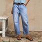 🎁2026 New Arrivals 46% OFF💥  Women's High Waisted Cropped Barrel Jeans  🥳HOT SALE！！🥳