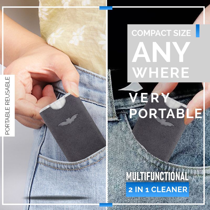 📢📢BUY 1  GET 1 FREE !⏰2-in-1 Screen Cleaner & Microfiber Cloth: Spray & Wipe, No Residue, Portable