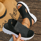🎁Women's Breathable Knitted Platform Sandals – Comfortable Summer Wedge Sandals, Non-Slip & Lightweight
