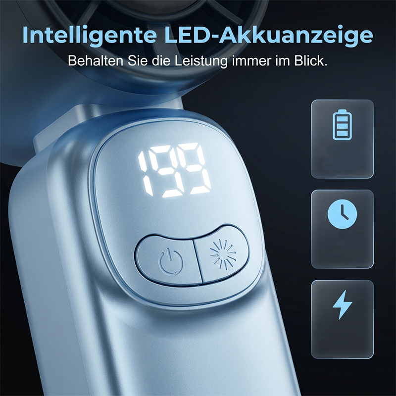 🌀 LIMITED-TIME 50% OFF! 💥 Portable Mini Hand Fan – Semiconductor Cooling, 199 Speeds, LED Display ✨