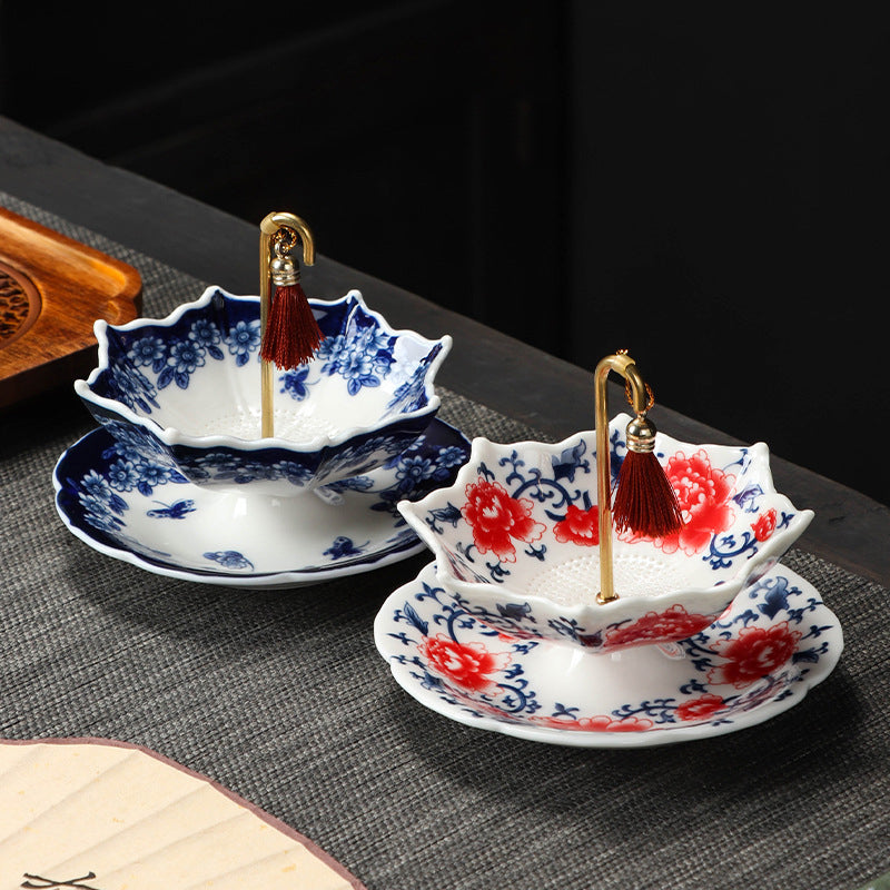 🔥2026 10K+ SOLD! 🎁Umbrella-Shaped Ceramic Tea Strainer Set  A Whimsical Gift For Tea Lovers! 💝🍵