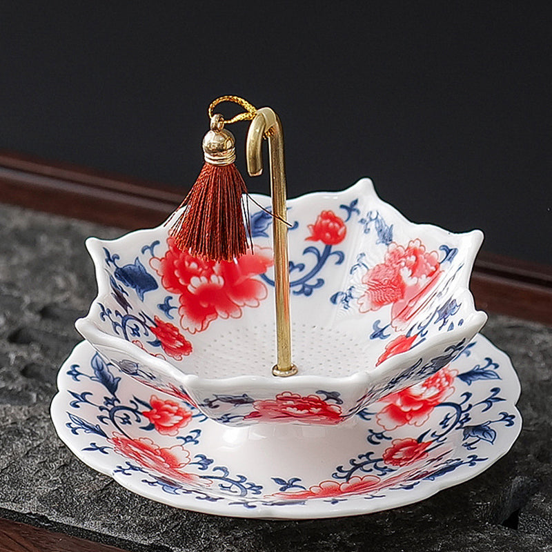 🔥2026 10K+ SOLD! 🎁Umbrella-Shaped Ceramic Tea Strainer Set  A Whimsical Gift For Tea Lovers! 💝🍵